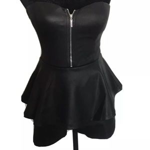 Bebe peplum mini short dress
